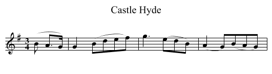 Castle Hyde - staff notation