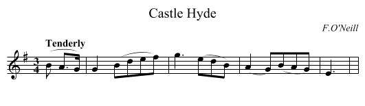 Castle Hyde - staff notation