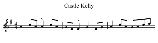 Castle Kelly - staff notation