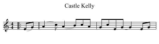 Castle Kelly - staff notation