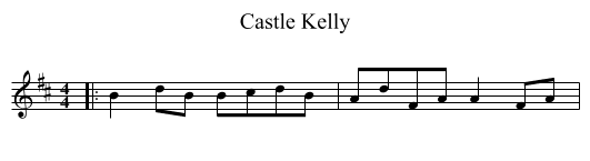 Castle Kelly - staff notation