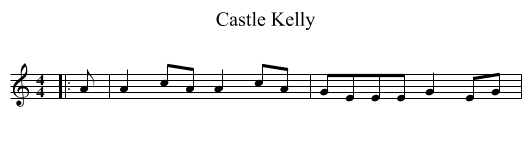 Castle Kelly - staff notation