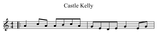 Castle Kelly - staff notation