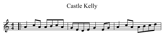 Castle Kelly - staff notation