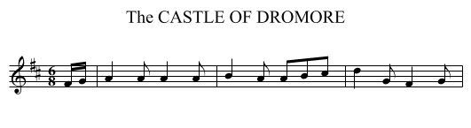 CASTLE OF DROMORE, The - staff notation