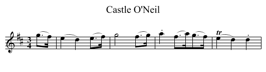 Castle O'Neil - staff notation