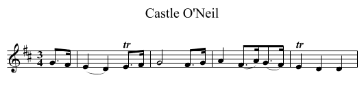 Castle O'Neil - staff notation