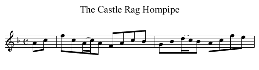 Castle Rag Hornpipe, The - staff notation