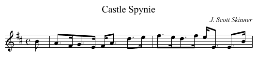 Castle Spynie - staff notation