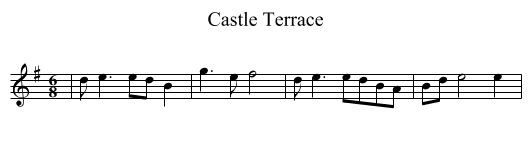 Castle Terrace - staff notation