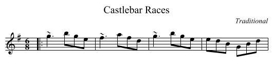 Castlebar Races - staff notation