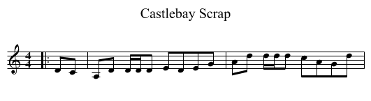 Castlebay Scrap - staff notation
