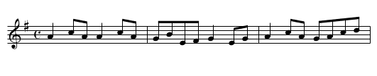 Castlekelly - staff notation