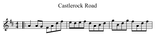 Castlerock Road - staff notation