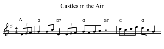 Castles in the Air - staff notation