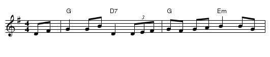 Castles in the Air - staff notation