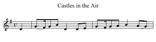 Castles in the Air - staff notation
