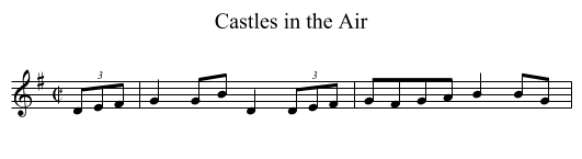 Castles in the Air - staff notation