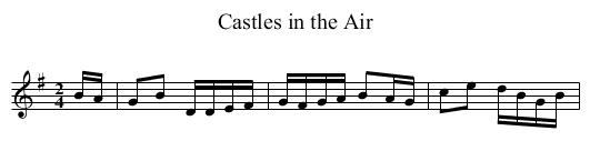 Castles in the Air - staff notation