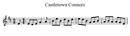 Castletown Connors - staff notation
