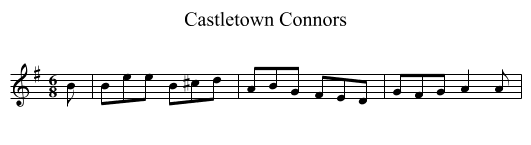 Castletown Connors - staff notation