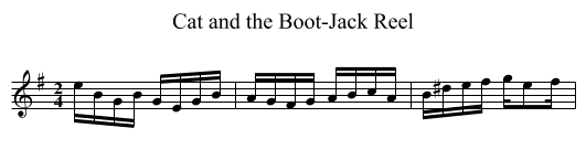 Cat and the Boot-Jack Reel - staff notation