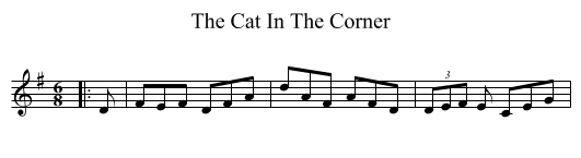 Cat In The Corner, The  - staff notation