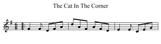 Cat In The Corner, The  - staff notation