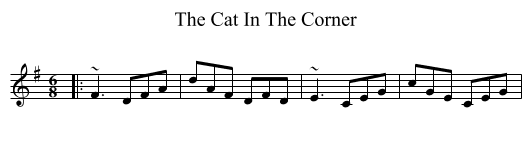 Cat In The Corner, The  - staff notation