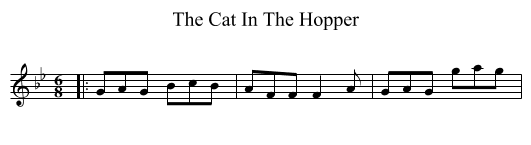 Cat In The Hopper, The  - staff notation