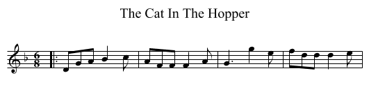 Cat In The Hopper, The  - staff notation