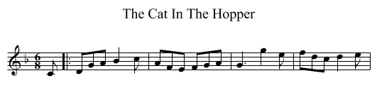 Cat In The Hopper, The  - staff notation