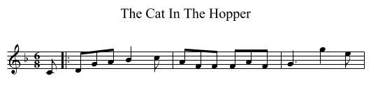 Cat In The Hopper, The  - staff notation