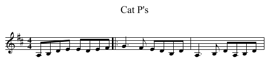 Cat P's - staff notation