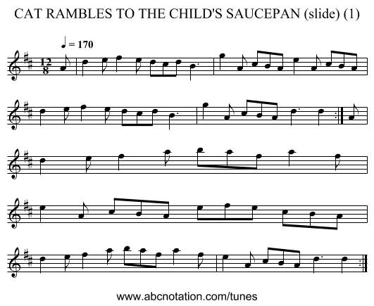 CAT RAMBLES TO THE CHILD'S SAUCEPAN (slide) (1) - staff notation