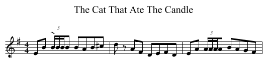 Cat That Ate The Candle, The  - staff notation