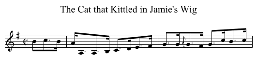 Cat that Kittled in Jamie's Wig, The - staff notation