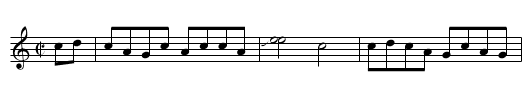 Cat Tracks - staff notation