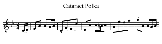 Cataract Polka - staff notation