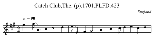 Catch Club,The. (p).1701.PLFD.423 - staff notation