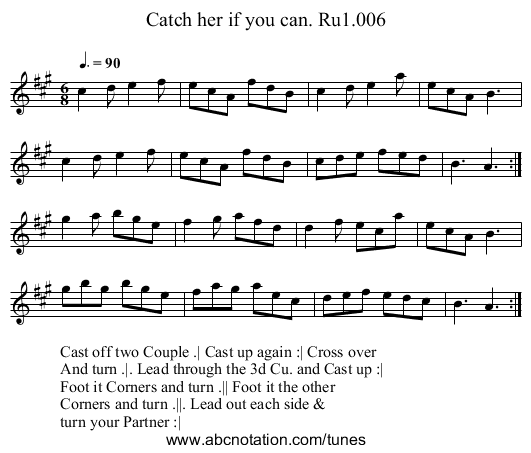 Catch her if you can. Ru1.006 - staff notation