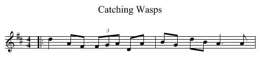 Catching Wasps - staff notation