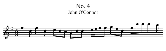 Cathail O Conchubhar - staff notation