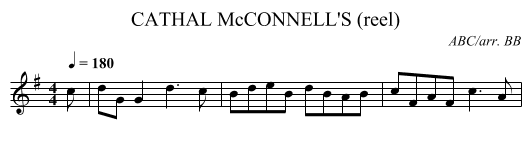 CATHAL McCONNELL'S (reel) - staff notation