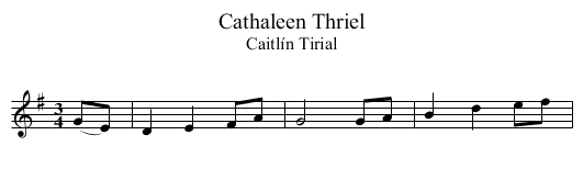 Cathaleen Thriel - staff notation