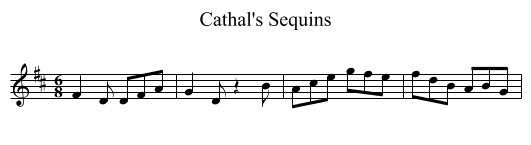 Cathal's Sequins - staff notation
