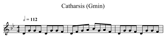 Catharsis (Gmin) - staff notation