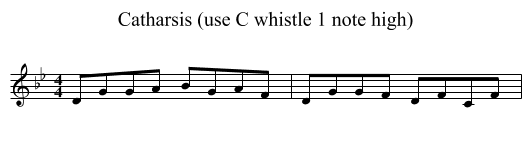 Catharsis (use C whistle 1 note high) - staff notation