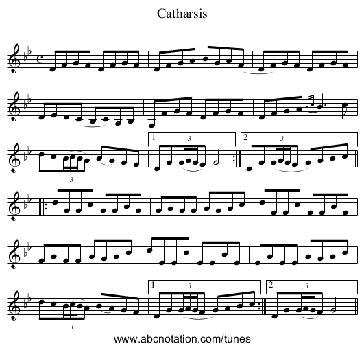 Catharsis - staff notation