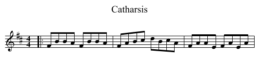 Catharsis - staff notation